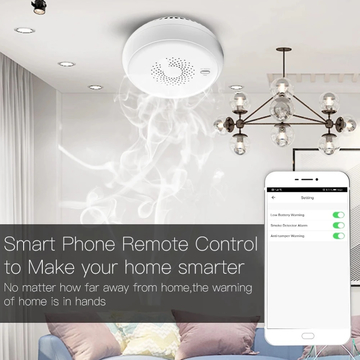 Hot Selling Rotundity Plastic Cover Smart Alarm Smoke Zigbee Detector Tuya App Control Household Smoke Sensor Detector