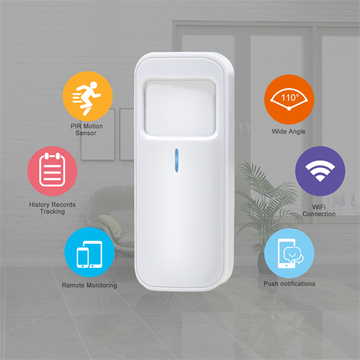 Sensitive Tuya Smart Wifi App Remote Control Human Motion Detection Sensor Household Security Motion Sensor
