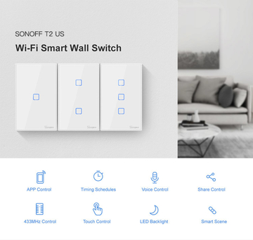 Sonoff Eu Us Uk Smart Wifi Wall Light Switch 1 2 3 Gang Touch/wifi/rf/app Remote Smart Home Wall Touch Switch Work With Alexa
