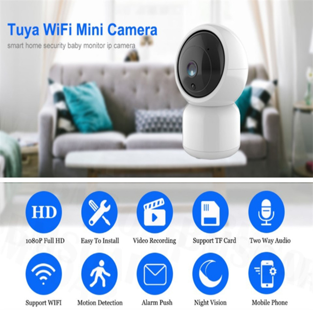 Smart Life Home Security Waterproof Mini Battery Monitor Video Digital Network Wifi Smart Baby Monitor Camera With Cry Detection