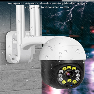 Smart Outdoor Waterproof Full Color PTZ Camera Motion Detection Moving Objects Tracking Pan/Tilt Camera Wifi Small Video Camera