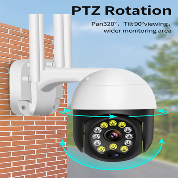 Smart Outdoor Waterproof Full Color PTZ Camera Motion Detection Moving Objects Tracking Pan/Tilt Camera Wifi Small Video Camera