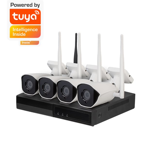 Tuya Full Set Wi-Fi Camera with Home NVR Kits Cctv Security System Life Waterproof Video 1080p Wifii Alarm System Cameras