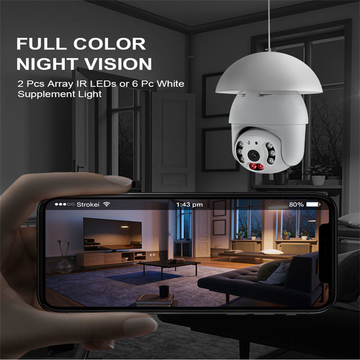 3MP WIFI Lamp Bulb IP Camera Night Vision PTZ Security Camera CCTV Video Surveillance work with Tuya Smart Life