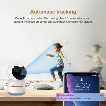 3mp Hd Two Way Audio Automatic Tracking Remote Control Indoor PTZ Security Camera Smart Wifi Camera