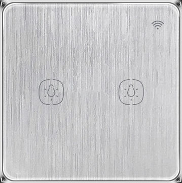 EU Standard 2 Gang Smart Light Switch Wall Touch Sensor Tuya WiFi Intelligent Lighting Controller