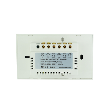 US Light Touch Wall Switch 4 Gang Tuya WiFi Smart Home Switch Google Home Alexa Remote Control Switch