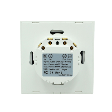 Amazon Alexa Voice Control Fan Switch Tuya Smart Iot Switch Fan Speed Light On Off Control Switch EU Standard