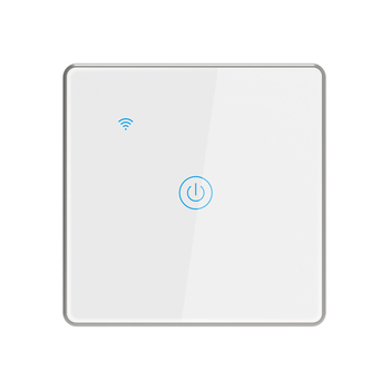 EU Standard 1 Gang Light Switch Metal Bezel App Remote Control Tuya Smart WiFi Switch Support Amazon Alexa