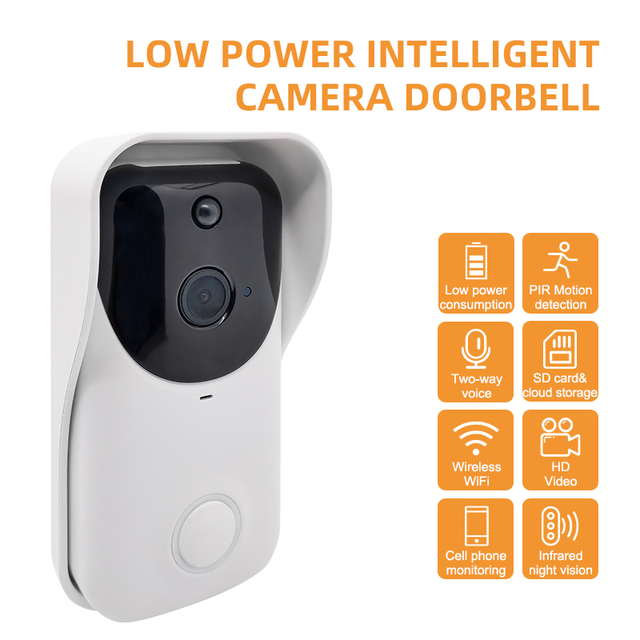 1080p PIR motion detection Video Doorbell Wifi Smart Home Phone Call Audio Intercom Wireless Doorbell Camera