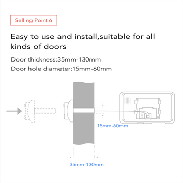 Hot Selling Tuya Smart Digital Door Viewer Camera Phone App Control 4.3inch Screen Motion Detection Door Viewer