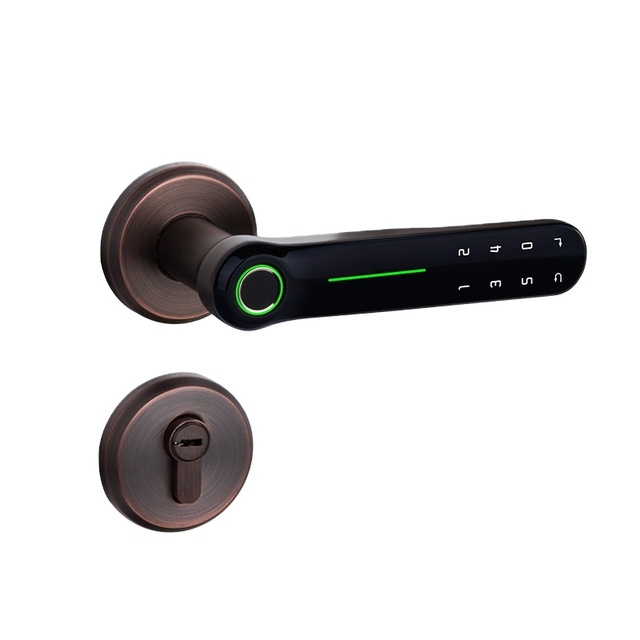 Hot Selling Indoor Smart Fingerprint Door Lock With Silent Lock Body Keyless Entry Home with Your Smartphone Mini Handle Lock
