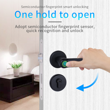 Hot Selling Indoor Smart Fingerprint Door Lock With Silent Lock Body Keyless Entry Home with Your Smartphone Mini Handle Lock