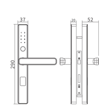 Zinc Alloy Smart Door Lock With Tuya WiFi Fingerprint Smartphone APP Remote Control For House Apartment