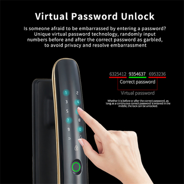 Luxury High Quality Digital Door Viewer Camera Biometric Fingerprint Smart Door Lock Smartphone Tuya Wifi App For Homes