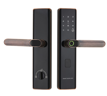 Luxury Euro Lock Cylinder Zinc Alloy Biometric Fingerprint Smart Door Lock Smartphone WiFi Tuya APP Smart Lock