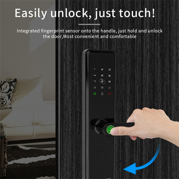 Good quality App Remote Control Unlock Touch Fingerprint Wify Tuya Smart Door Lock With Voice Prompts