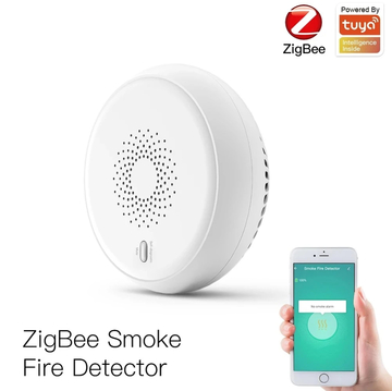 Hot Selling Rotundity Plastic Cover Smart Alarm Smoke Zigbee Detector Tuya App Control Household Smoke Sensor Detector