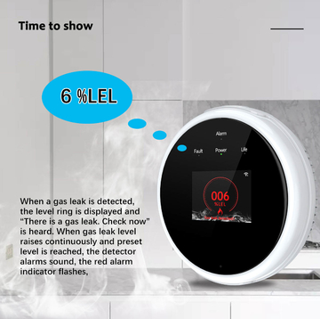 Promotion Homelife Lcd Screen Remote Control Voice Wifi Gas Leak Detector And Temperature Alarm Tuya Smart