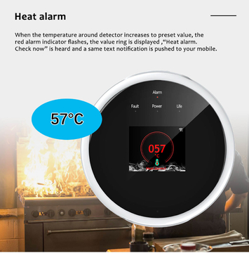 Promotion Homelife Lcd Screen Remote Control Voice Wifi Gas Leak Detector And Temperature Alarm Tuya Smart