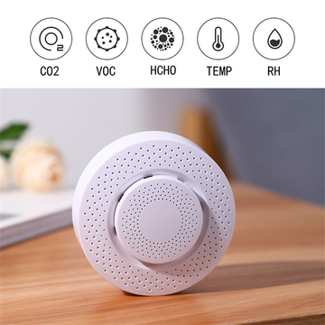 Best selling carbon dioxide humidity temperature formaldehyde sensor Zigbee air box smart air quality sensor