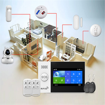 Factory direct sale Wifi+gsm Touch Screen Smart Intelligent Alarm System With A Variety Of Smart Accessories