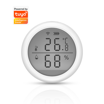 2021 New Design Tuya Smart App Control Intelligent Wifi Temperature Humidity Sensor