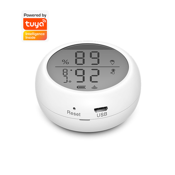 2021 New Design Tuya Smart App Control Intelligent Wifi Temperature Humidity Sensor