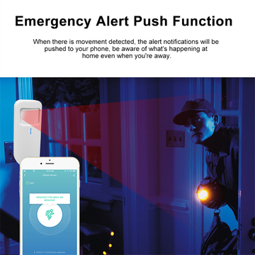 Sensitive Tuya Smart Wifi App Remote Control Human Motion Detection Sensor Household Security Motion Sensor