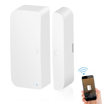 Best selling Smart Home Voice Control Wireless Portable Wifi Or Zigbee Door Sensor By Google Home And Alexa