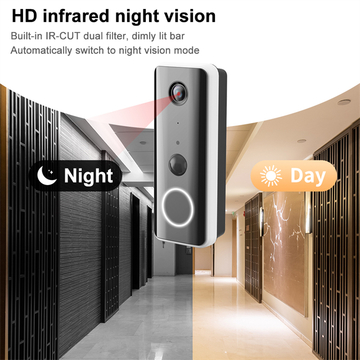 Remote Control Full HD PIR Detection Smart Video Doorbell Two Way Intercom IP65 Waterproof Smart Video Doorbell For Villa