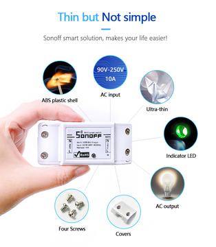 Sonoff  Basic 10A/2200w Smart Home Automation Wifi Switch Remote Wireless Timer Light Control