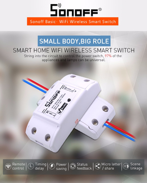 Sonoff  Basic 10A/2200w Smart Home Automation Wifi Switch Remote Wireless Timer Light Control