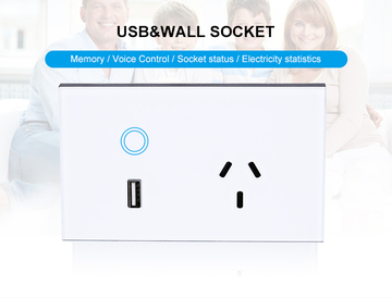 Smart Wall Socket with Switch Tuya App Phone Remote Smart Life Wifi Usb Us In Wall Socket