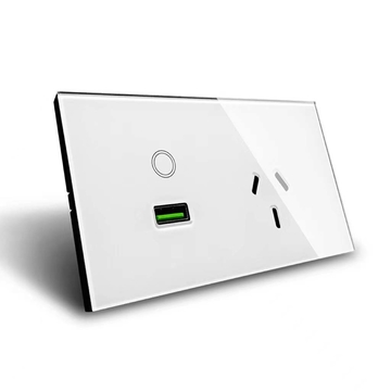 Smart Home Glass Panel Touch Wall Socket With Australia Standard USB Charger Touch Power Point