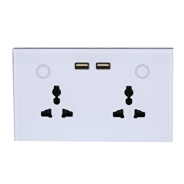 Smart Home Wifi Switch Universal Wall Double Socket &amp; Usb Charger Socket