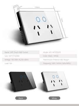 Smart Wifi Socket  Us/Au Wifi Smart Phone Remote Control Switch Wall Socket