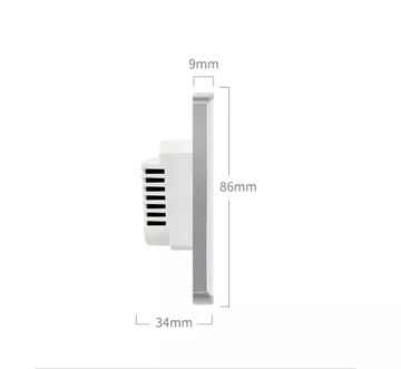 Glomarket EU/UK Standard 1 Gang Smart WiFi Curved Surface Switch with Touch Control/APP Voice Control