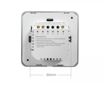 Glomarket EU/UK Standard 1 Gang Smart WiFi Curved Surface Switch with Touch Control/APP Voice Control