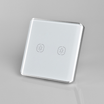 EU/UK Standard 2 Gang Smart WiFi Curved Surface Switch with Touch Control/APP Voice Control