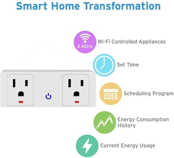 Tuya Wifi Smart Wall Plug Works With The Google Assistant Voice And Timing Control