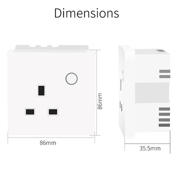 UK Standard Tuya WiFi Smart Wall Socket Plug Group Control Works With Alexa Google