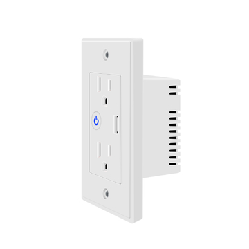 Tuya Smart in Wall Socket 2 Outlet 1 USB Charger Electrical 10A/120V