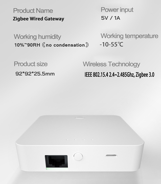 Glomarket Tuya wired Zigbee gateway remote control support voice assistant control distance of 30 meters Smart Home Bridge with Network Cable Socket Wired Zigbee Gateway Smart Life