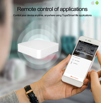 Glomarket Tuya wired Zigbee gateway remote control support voice assistant control distance of 30 meters Smart Home Bridge with Network Cable Socket Wired Zigbee Gateway Smart Life