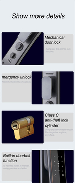 Glomarket Security Fully Automatic Visual Intercom Smart Lock 3d Face Recognition Biometric Fingerprint Cerradura Inteligente