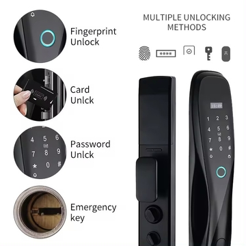 Glomarket Wifi Fully Automatic Fingerprint Locks Electronic Digital Security Door Lock Passcode Smart Lock With Cat Eye
