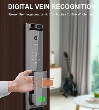Finger Vein Tuya Automatic Face Recognition Lock With Camera Digital Fingerprint Biometric Digital Smart Door Lock