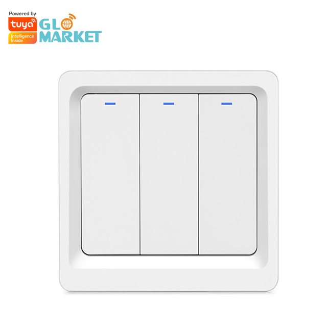 Glomarket 1 2 3 Gang Tuya Wifi Smart Button Light Switch