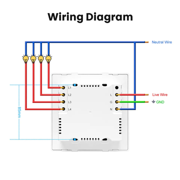 Glomarket Smart Wifi Brazil Standard Tuya Smart 4 Gang Switch And Socket